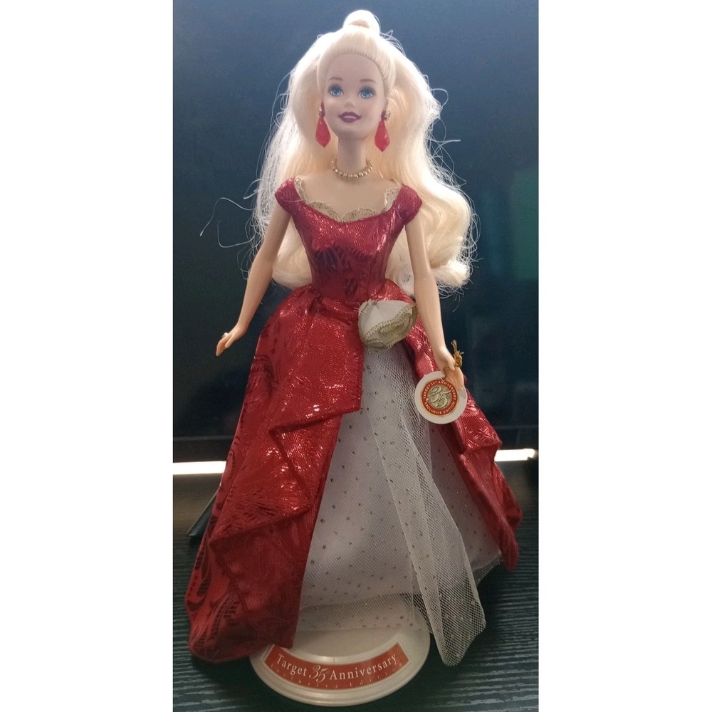 1997 Barbie Target 35th Anniversary Exclusive Edition Doll Red Holiday Gown...